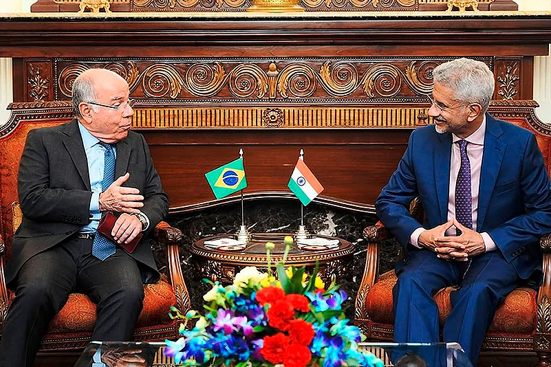 EAM S. Jaishankar with Foreign Minister of Brazil Mauro Vieira