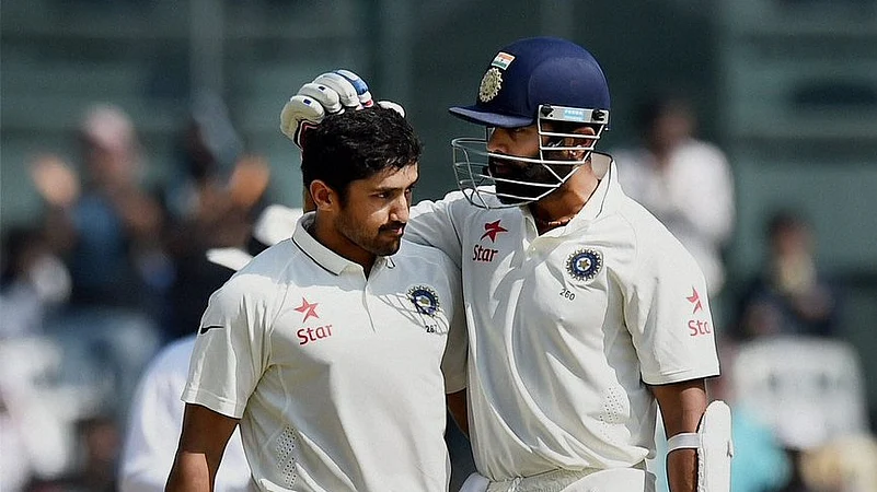 karun nair in indian test jersey twitter X