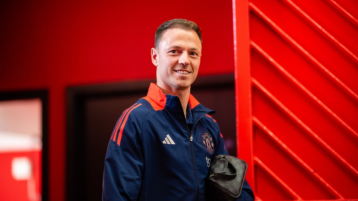 Jonny Evans before Manchester United's opening match of the season.