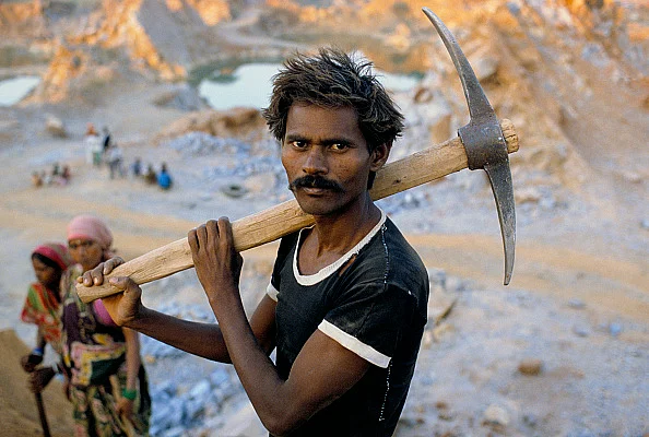 Bonded labour slavery in stone quarries near Delhi