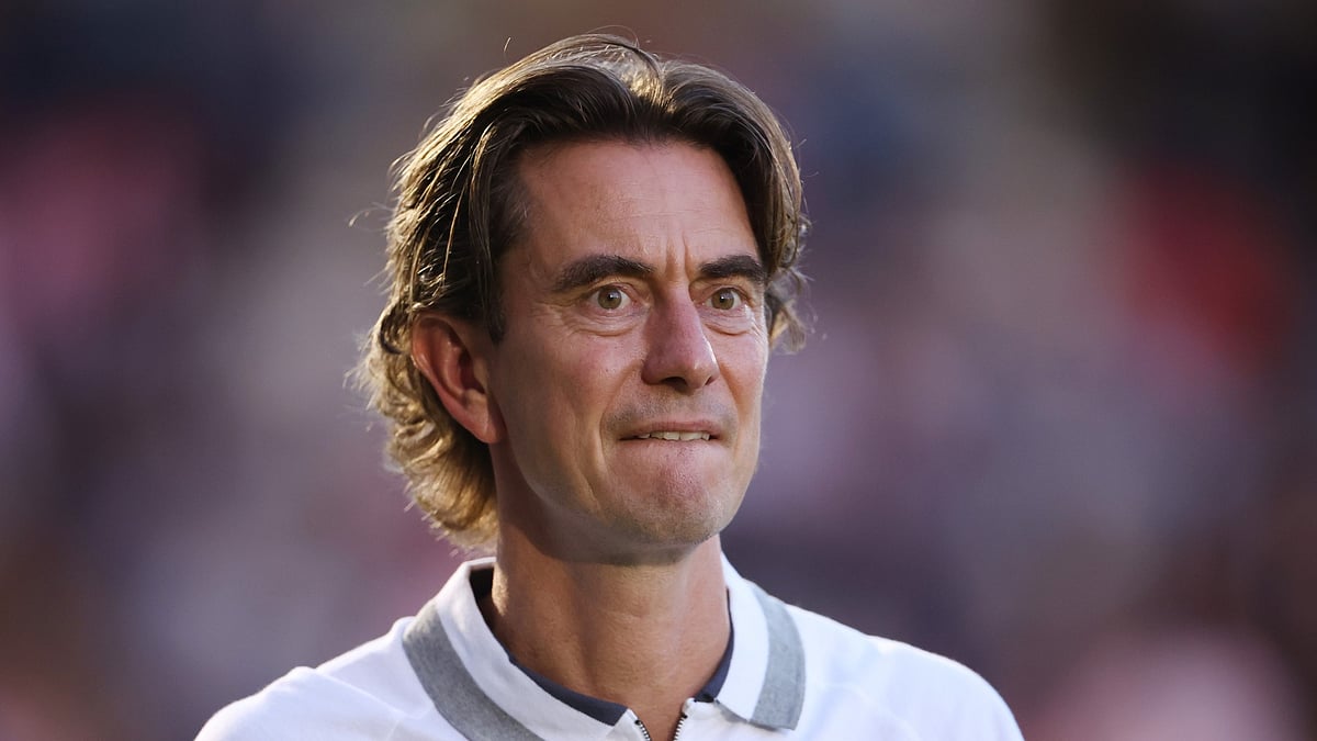 Thomas Frank before Brentford's cup win against Colchester