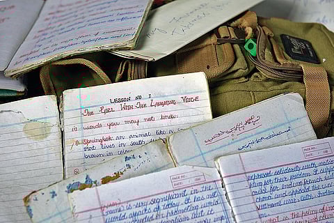 Notes from her school books