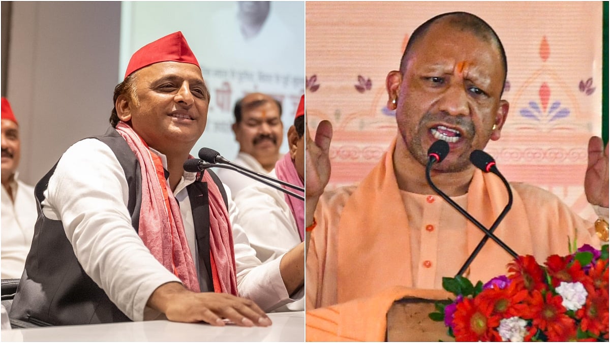SP Chief Akhilesh Yadav (L) and UP CM Yogi Adityanath | 