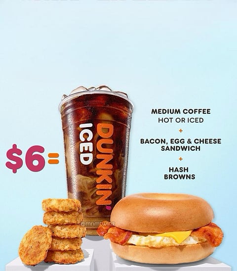 Dunkin' $6 breakfast meal
