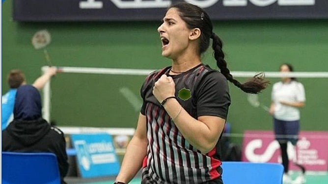 PCI  : Indian para badminton player Mandeep Kaur. 