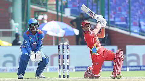 Ayush Badoni batting in the DPL T20.