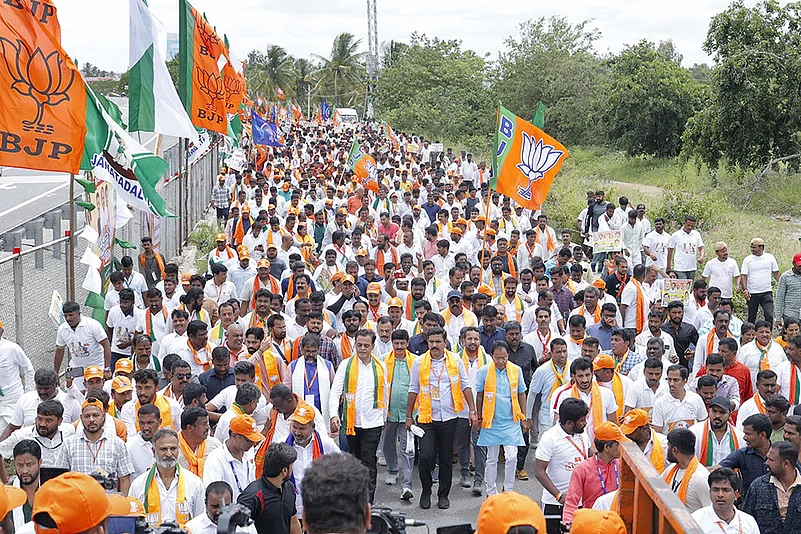 BJP-JD(S) protest