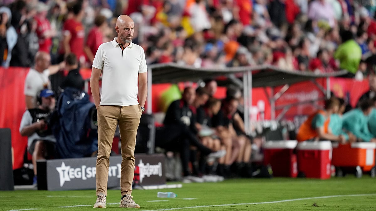 Erik Ten Hag spotted pitchside