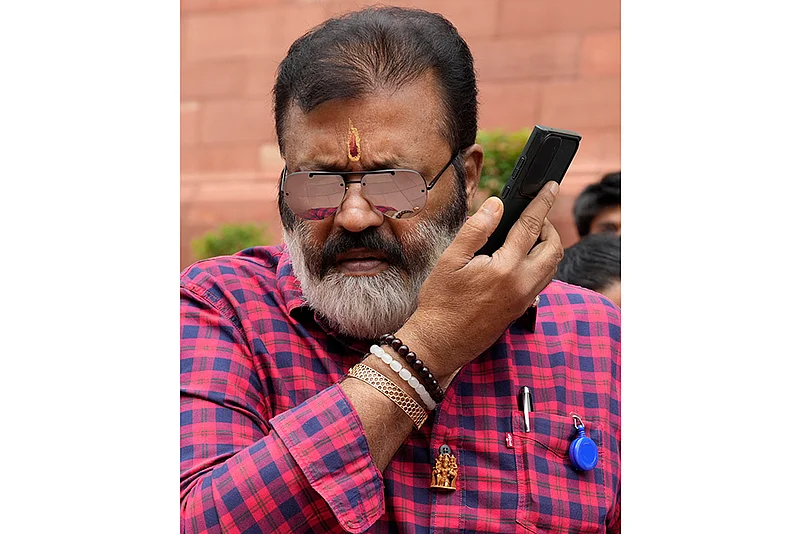 Suresh Gopi during the Monsoon session of Parliament