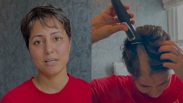 Hina Khan Says Goodbye To Her Pixie Look, Goes Bald Amid Her Cancer Treatment- Watch Video