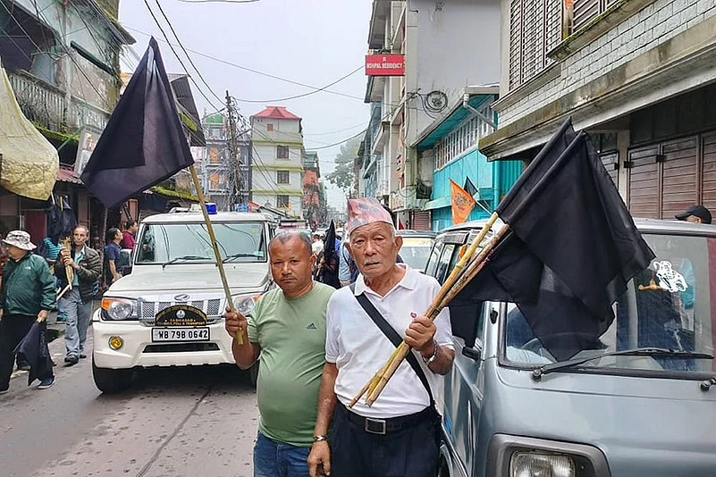 GNLF protest in WBs Kurseong