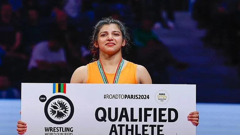 Nisha Dahiya earned her Olympic spot by defeating Romania’s Alexandra Anghel 8-4 in the semifinals at the World Olympic Qualifiers. - Instagram/@nisha_dahiya_07