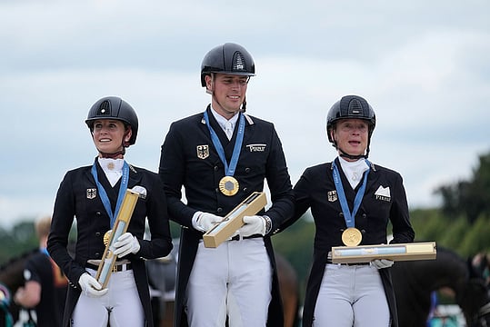 Isabell Werth Helps Germany Clinch Third Olympic Team Dressage Gold In Row - In Pics