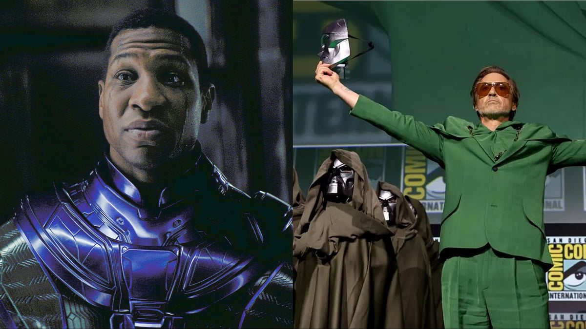 X : Jonathan Majors as Kang, Robert Downey Jr. as Dr Doom