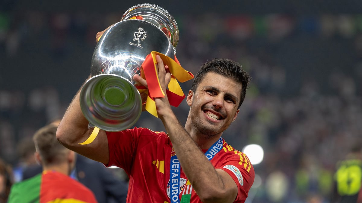 Rodri helped Spain win their fourth European crown in July