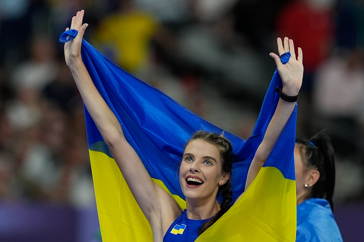 Yaroslava Mahuchikh Ukraine At Paris Olympics 2024 AP photo 