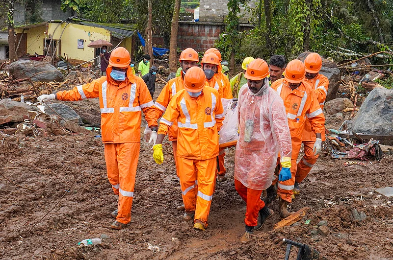 Rescue operations continue at the landslide-hit Chooralmala, in Wayanad district Rescue operations continue at the landslide-hit Chooralmala, in Wayanad district