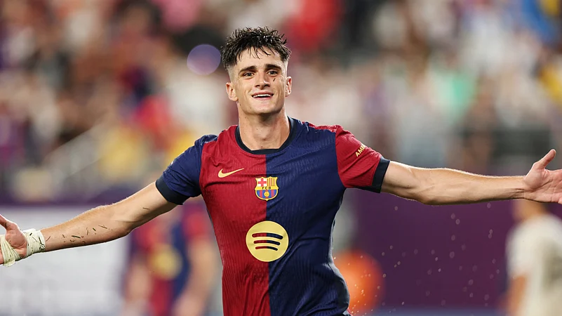 Pau Victor in action against Real Madrid