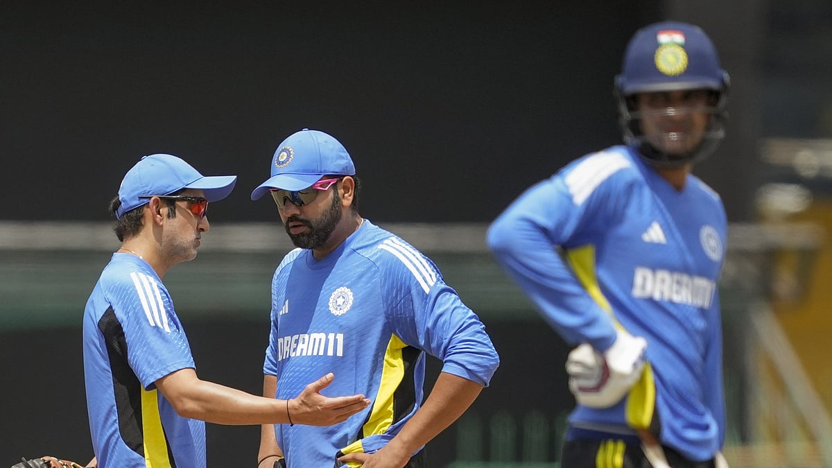 PTI : Coach Gautam Gambhir and captain Rohit Sharma 