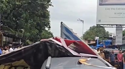 Billboard collapses in Pune on Friday