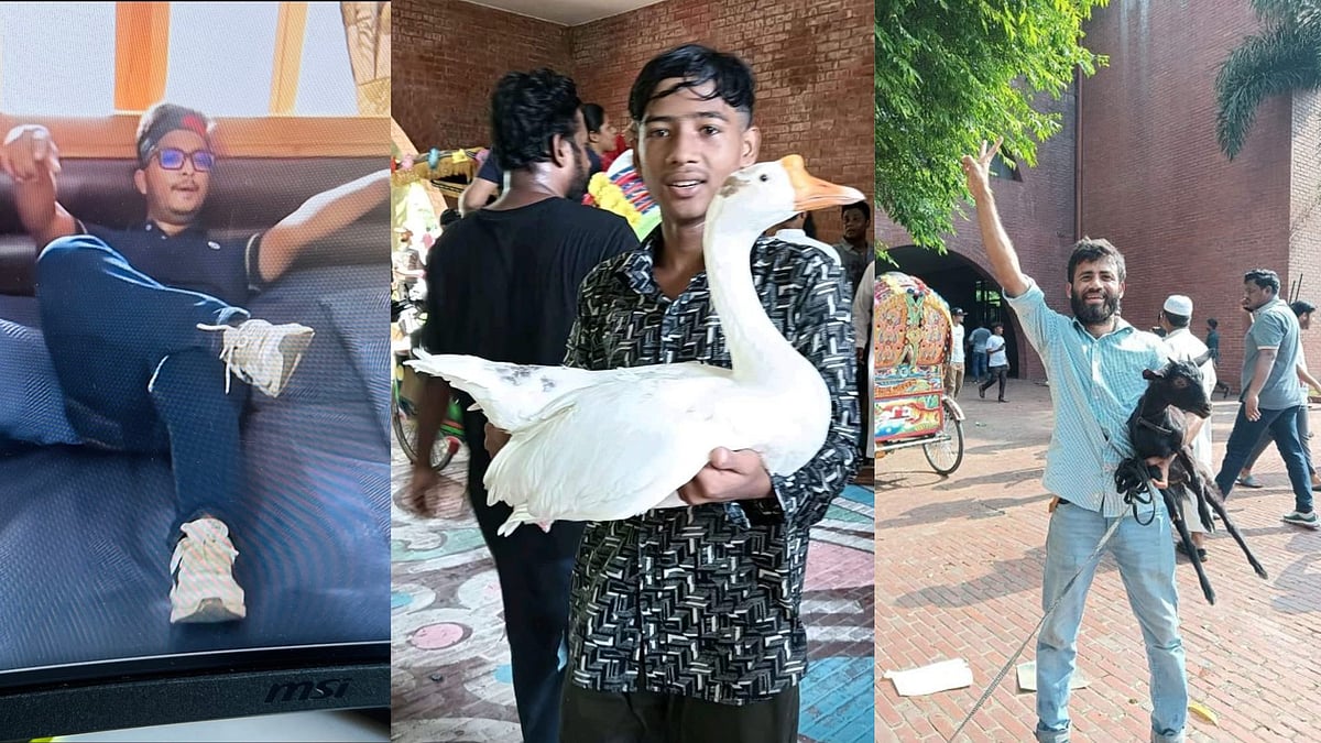 agitated protesters loot PMs residence in Dhaka