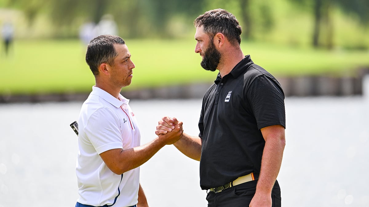 Jon Rahm and Xander Schauffele are tied for the lead heading into the final round of the Paris Olympics