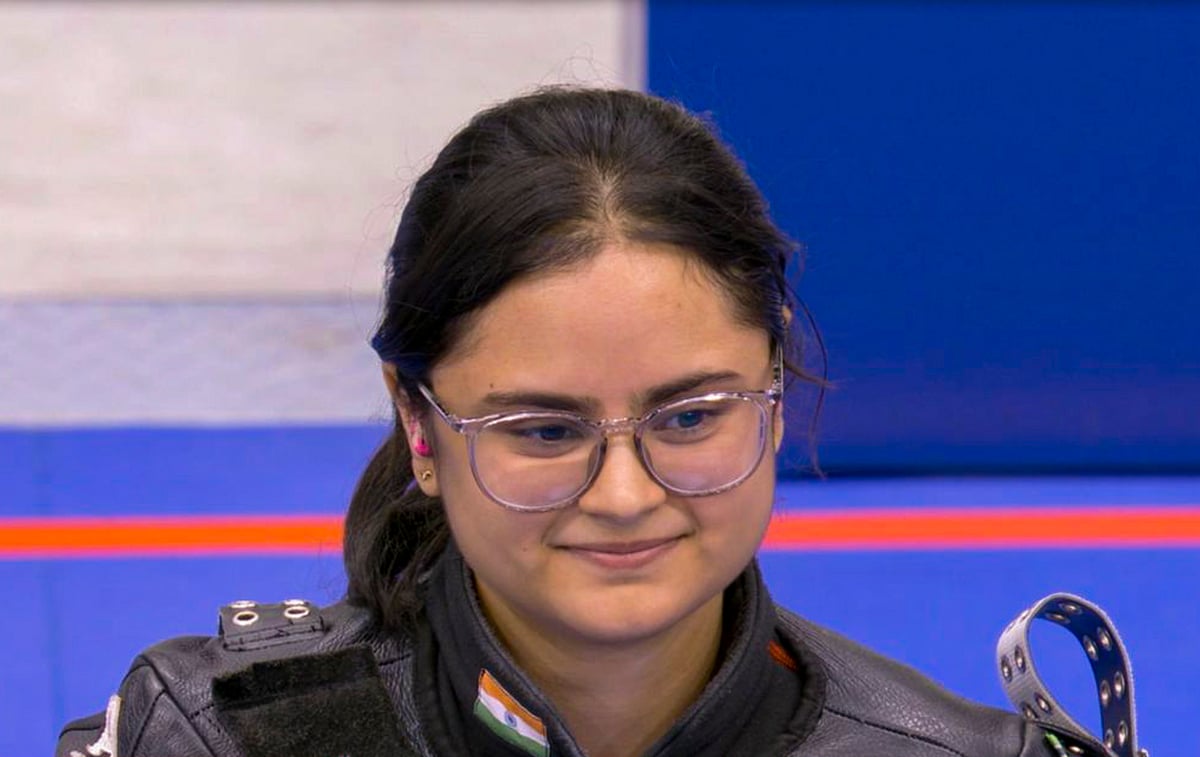 PTI : Avani Lekhara at the Paris Paralympics 2024. 