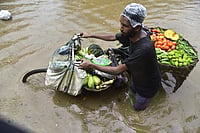 Guwahati Brought to a Standstill After Heavy Rainfall Triggers Flash Flooding Photo: PTI : Weather: Heavy rainfall in Guwahati