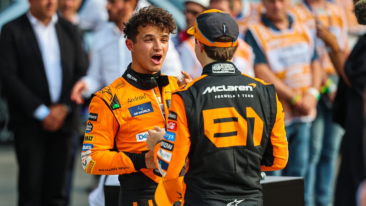 Lando Norris was unimpressed with team-mate Oscar Piastri in Monza.