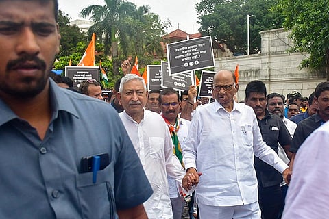 MVA protest in Mumbai