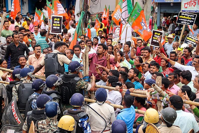 BJP protest over doctors murder in West Bengal