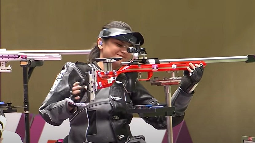 Screengrab | Paris Paralympics  : Avani Lekhara at the Tokyo Paralympics 2020. 