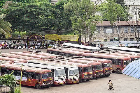Strike of Maharashtra road transport employees