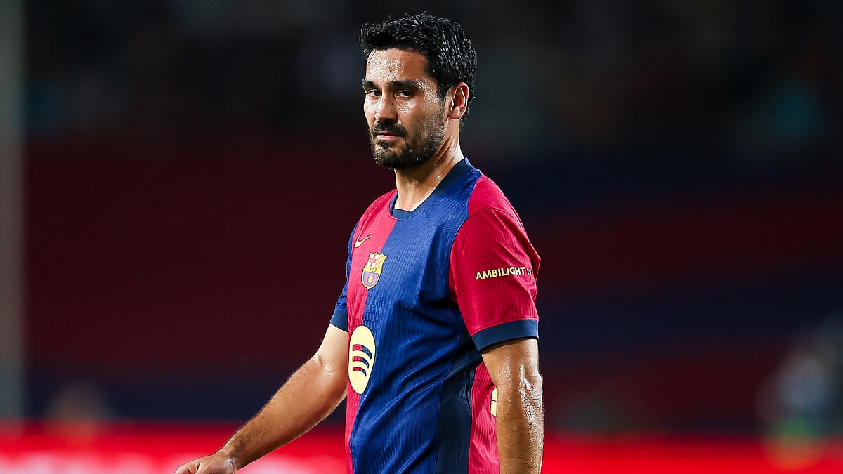 Ilkay Gundogan pictured in pre-season action before his Barcelona exit
