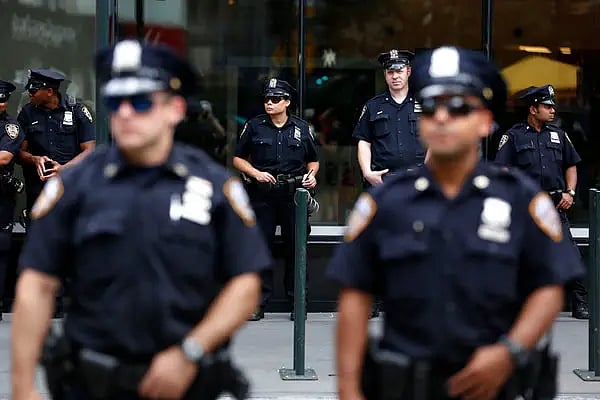 New York Police personnel discharging their professional duties.(Representational image) |