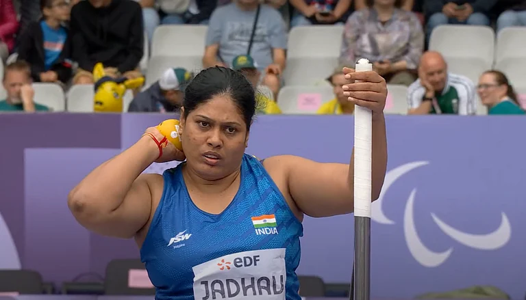 Bhagyashri Jadhav at Paris Paralympics 2024. - Screengrab