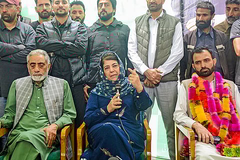 Mehbooba Mufti addresses media