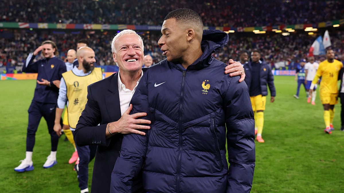 France head coach Didier Deschamps with captain Kylian Mbappe