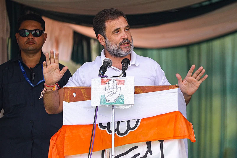 Rahul Gandhi addresses a public meeting in Ramban, Jammu