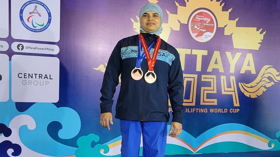 SAI Media : Sakina Khatun in action.