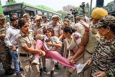 Student-teachers protest in Delhi