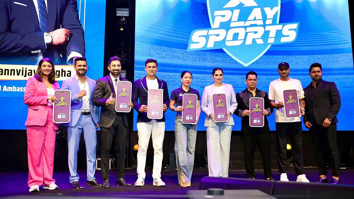 Mc Mary Kom, Sania Mirza, Harbhajan Singh and others at an event promoting sports development in Rajasthan. - Special Arrangement
