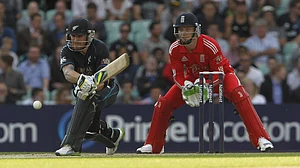 England coach Brendon McCullum and captain Jos Buttler as opposition players in 2013
