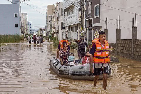 Rescue ops in flood affected Vijayawada
