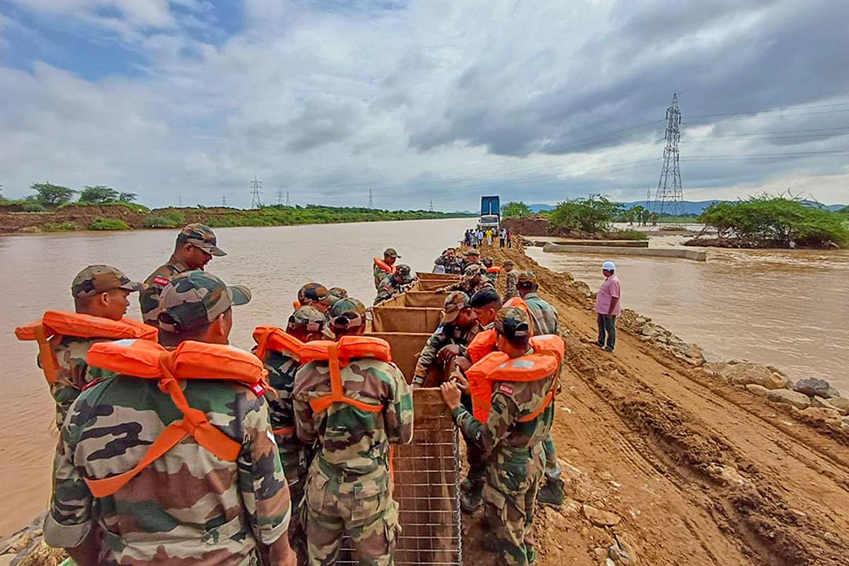Army's disaster relief operation Vijayawada