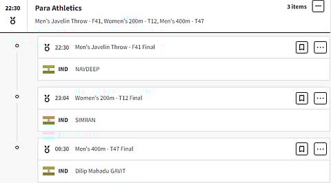 India got three medal events tonight.