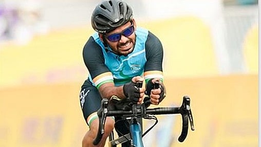 X | Paralympics Committee Of India  : India para-cyclist Arshad Shaik. 