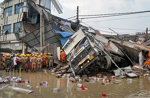Aftermath of Lucknow building collapse.