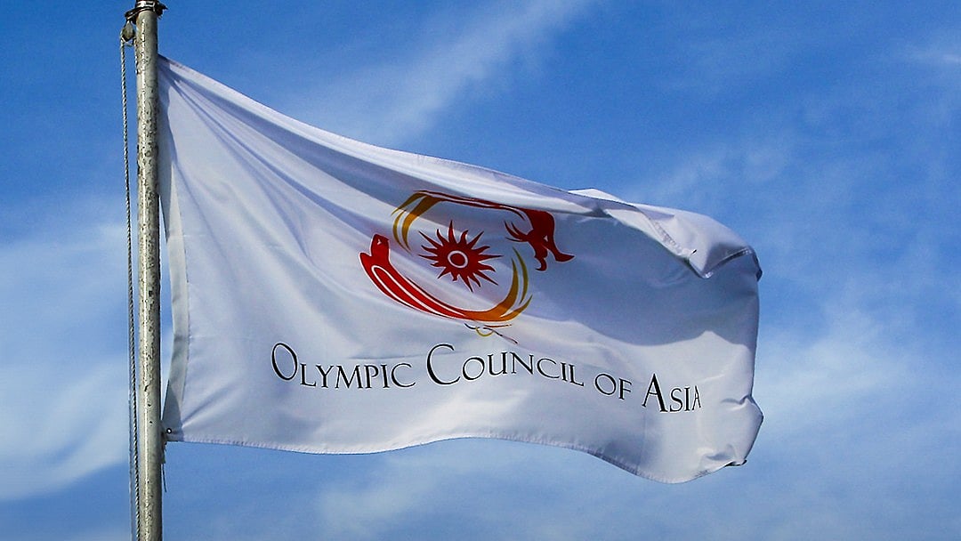 X/@Olympic Council of Asia : Olympic Council of Asia flag.