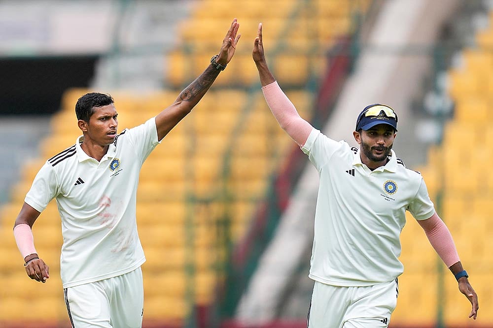 Photo: PTI/Shailendra Bhojak : Duleep Trophy: India A vs India B